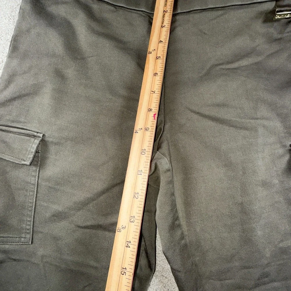 Calvin Klein Cargo Pants‎ Mens Large Green Stretch Mid Rise Straight Leg Pull On